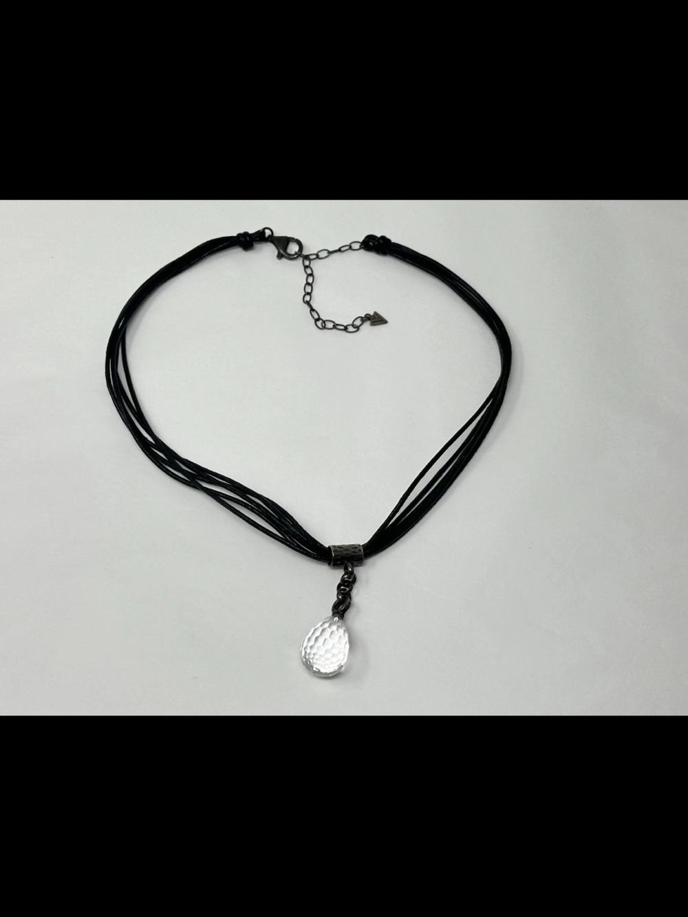 Silpada Multi-Strand Necklace with Teardrop Quartz Crystal Pendant